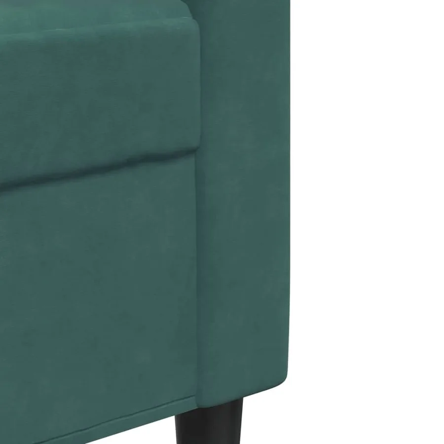 Ensemble de canapés 4 pcs avec coussins Vert foncé Velours - 8