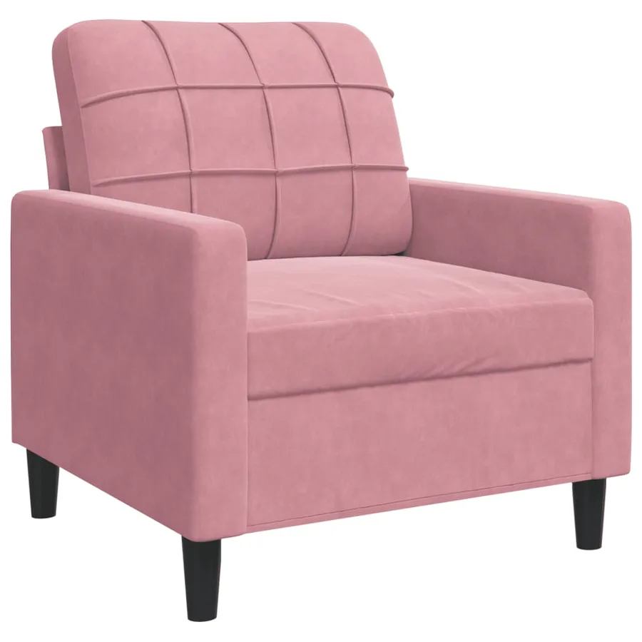 Ensemble de canapés 3 pcs avec coussins Rose Velours - 6