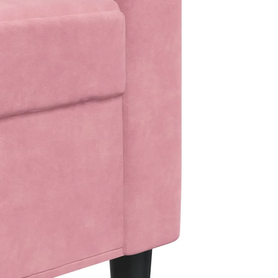 Ensemble de canapés 3 pcs avec coussins Rose Velours - 7