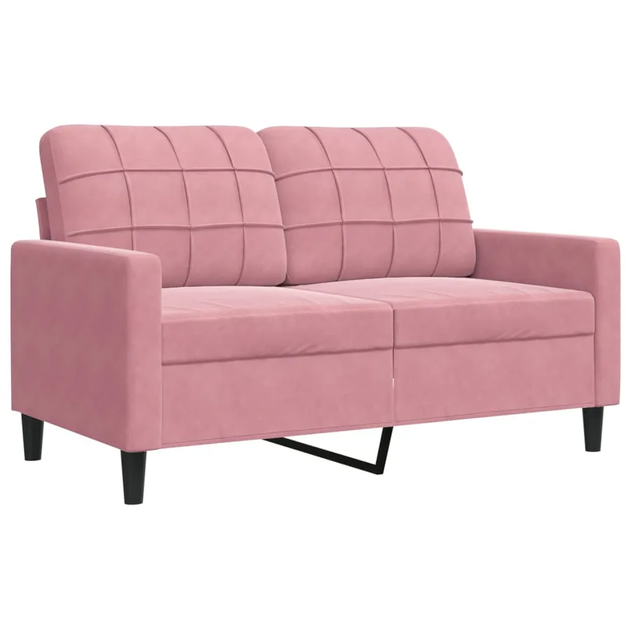 Ensemble de canapés 3 pcs avec coussins Rose Velours - 5