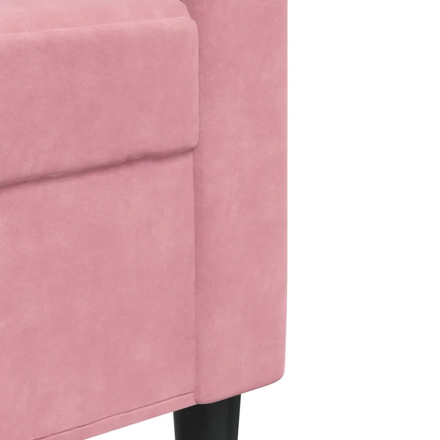 Ensemble de canapés 3 pcs avec coussins Rose Velours - 7