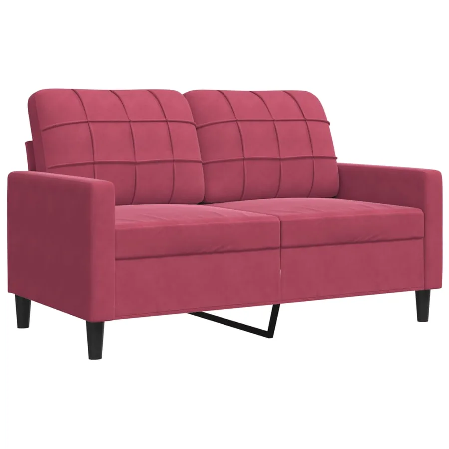 Ensemble de canapés 3 pcs avec coussins et traversins velours - 5