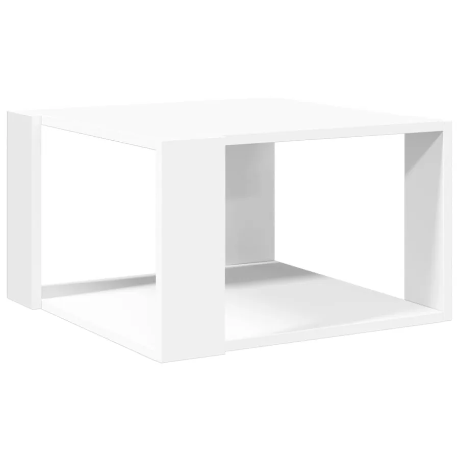Table basse blanche 51,5 x 51,5 x 30 cm Bois d'ingénierie - 2