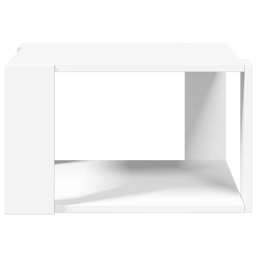 Table basse blanche 51,5 x 51,5 x 30 cm Bois d'ingénierie - 5