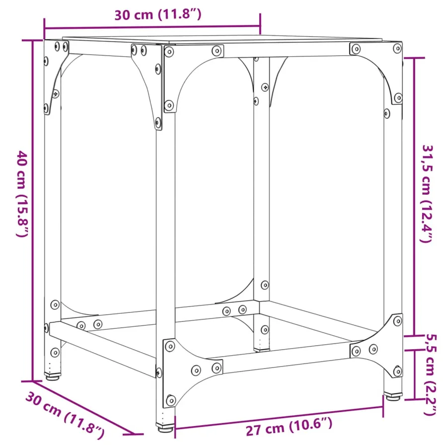 Tables basses avec dessus en verre transparent 2 pcs acier - 9