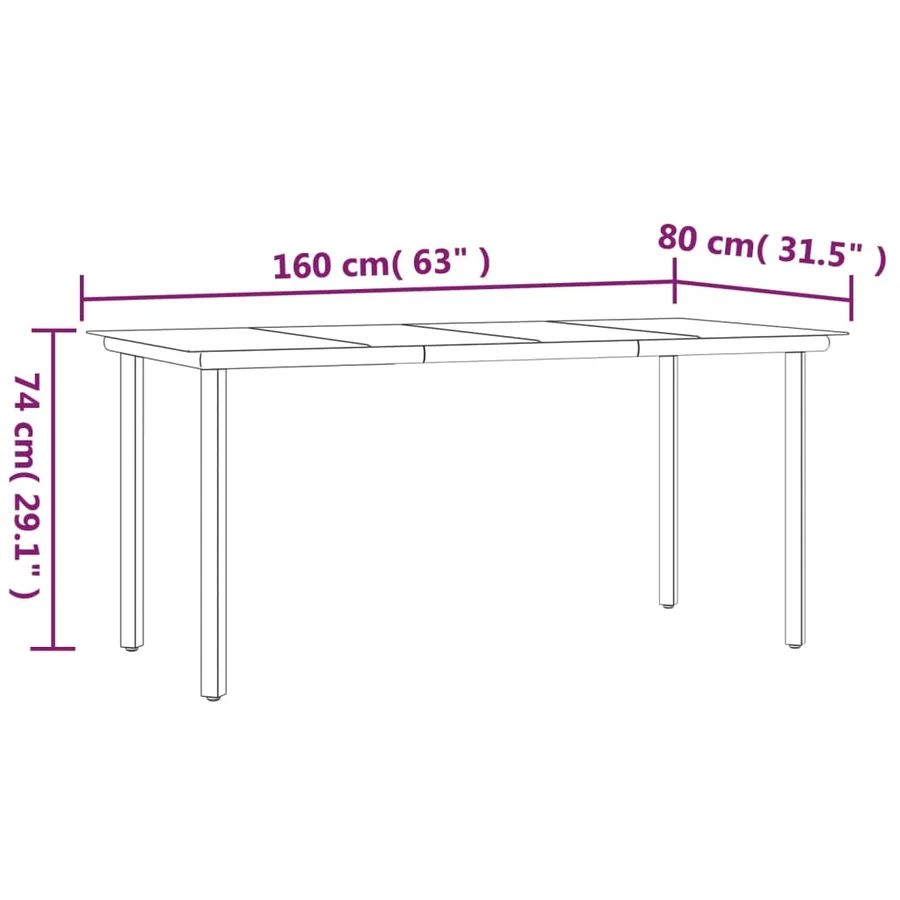 Ensemble à manger de jardin 5 pcs Gris Résine tressée - 11