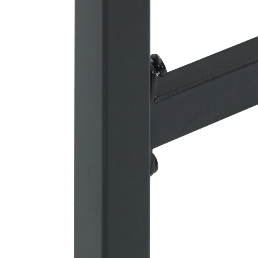 Ensemble de bar de jardin 9 pcs noir acier enduit de poudre - 7
