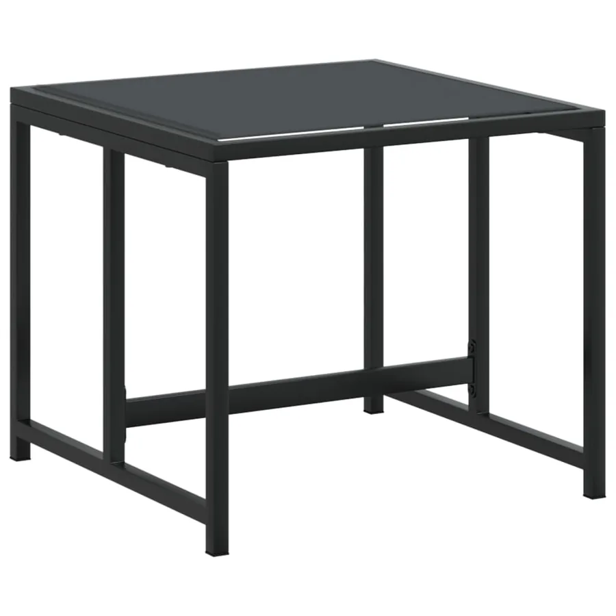 Ensemble à manger de jardin 11 pcs noir textilène - 5
