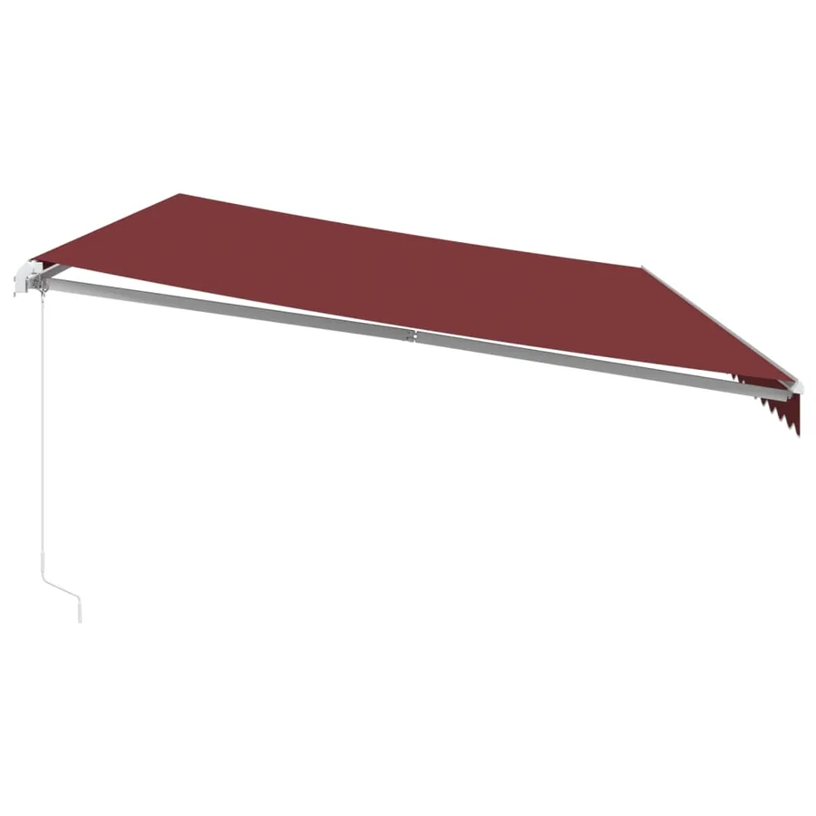 Auvent manuel rétractable avec LED bordeaux 600x350 cm - 5