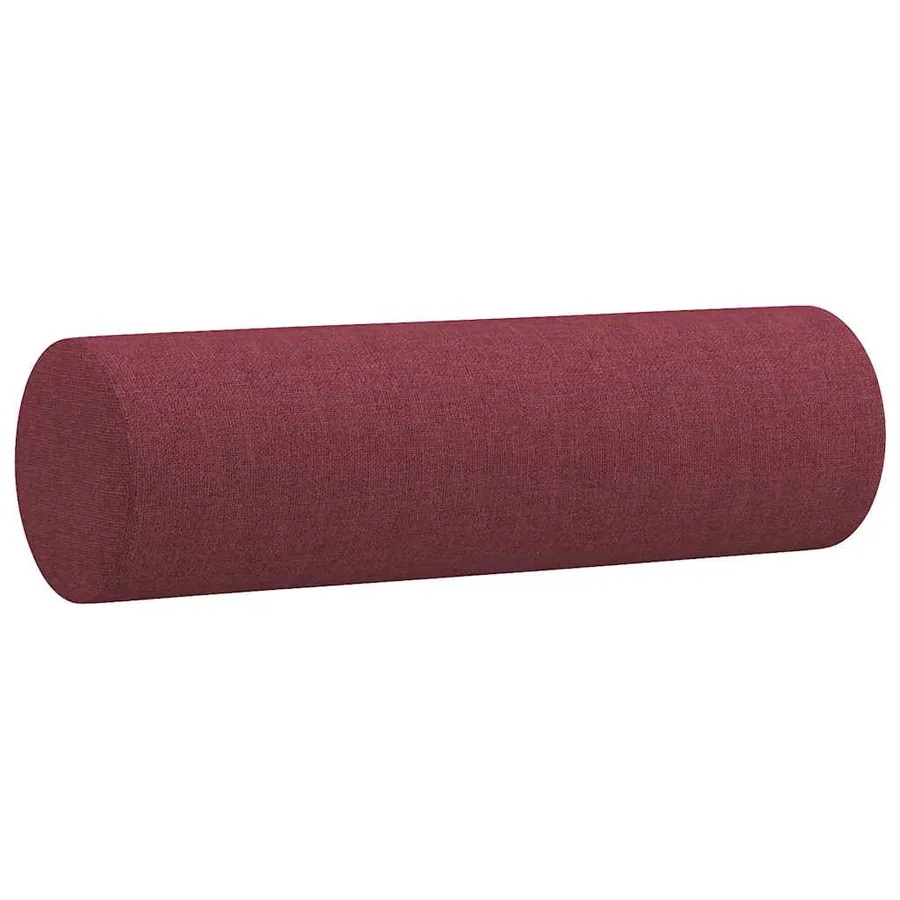 Ensemble de canapés 3 pcs avec coussins rouge bordeaux tissu - 8