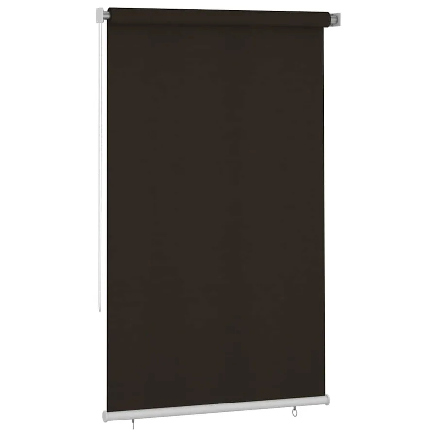 Store roulant d'extérieur 145 (l) x 230 (H) cm marron HDPE - 2