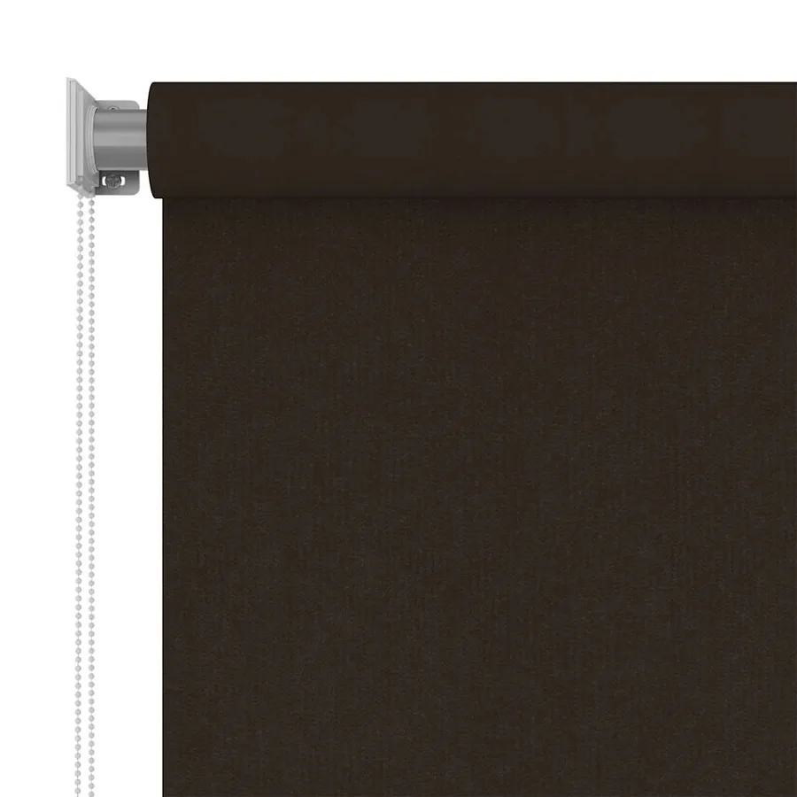 Store roulant d'extérieur 145 (l) x 230 (H) cm marron HDPE - 3