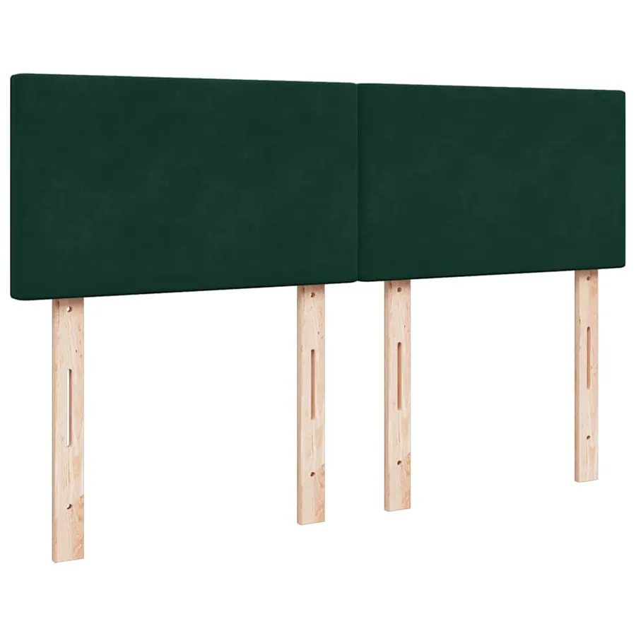Sommier à lattes de lit et matelas Vert foncé 140x190cm Velours - 10