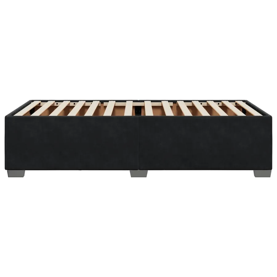 Cadre de lit sans matelas noir 100x200 cm velours - 5