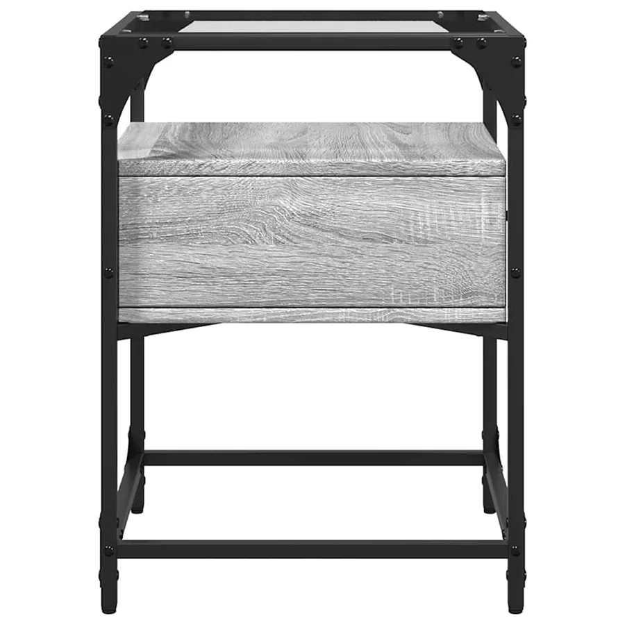 Tables de chevet 2 pcs sonoma gris 40x40x55 cm bois ingénierie - 6