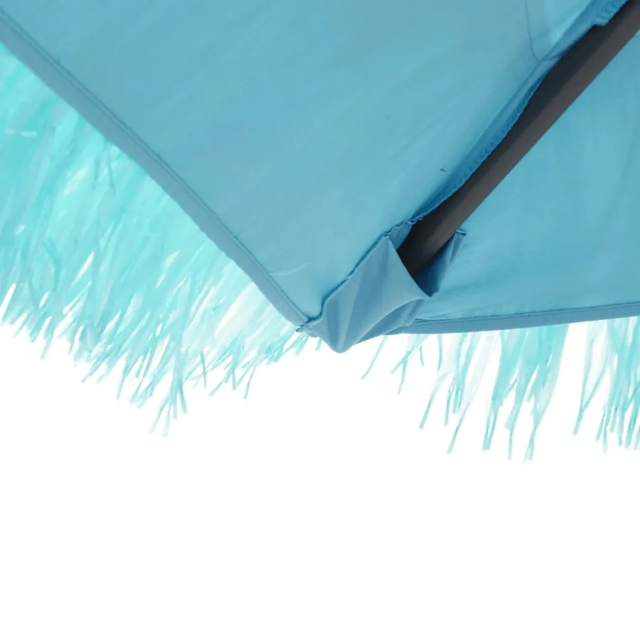 Parasol de jardin avec mât en acier bleu 248x248x248 cm - 7