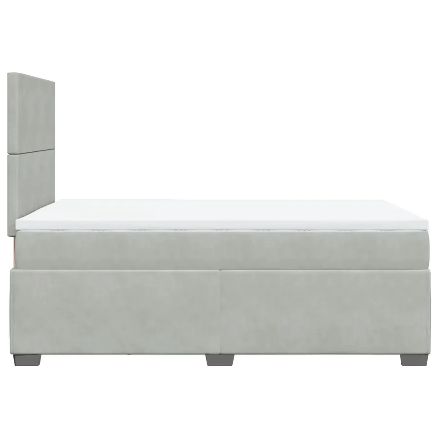Sommier à lattes de lit et matelas Gris clair 120x200cm Velours - 11