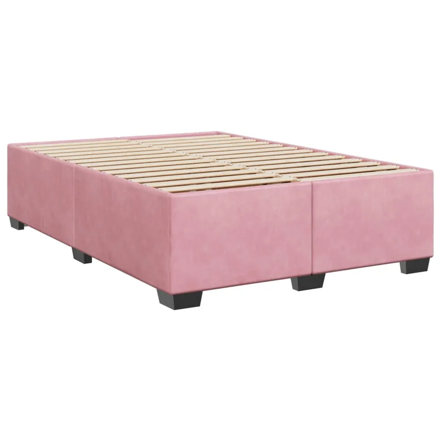 Sommier à lattes de lit avec matelas Rose 140x190 cm Velours - 5