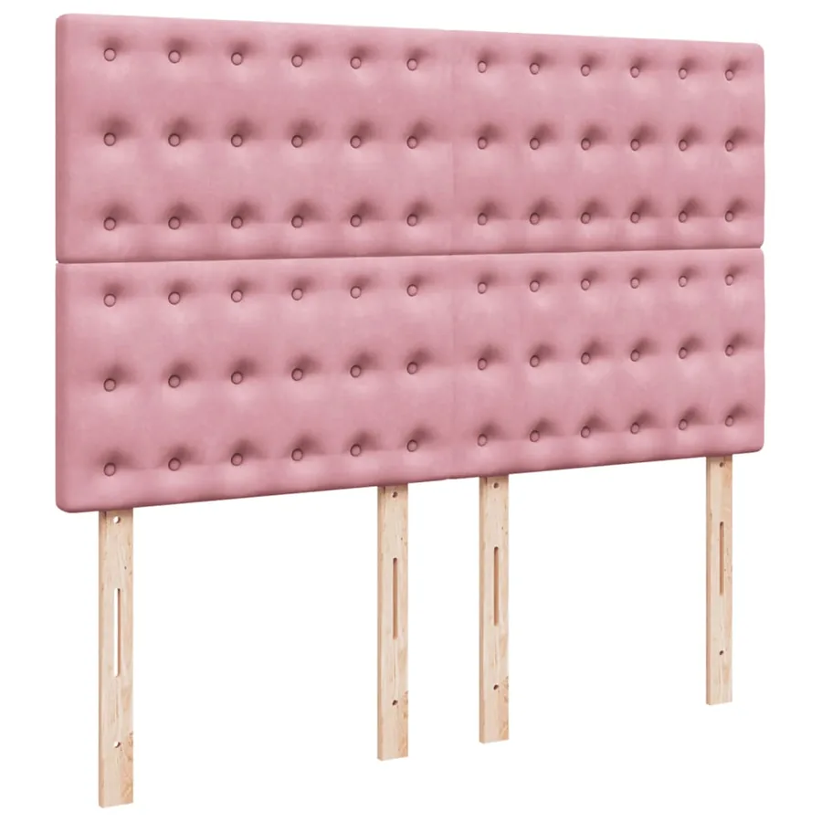 Sommier à lattes de lit avec matelas Rose 140x190 cm Velours - 8