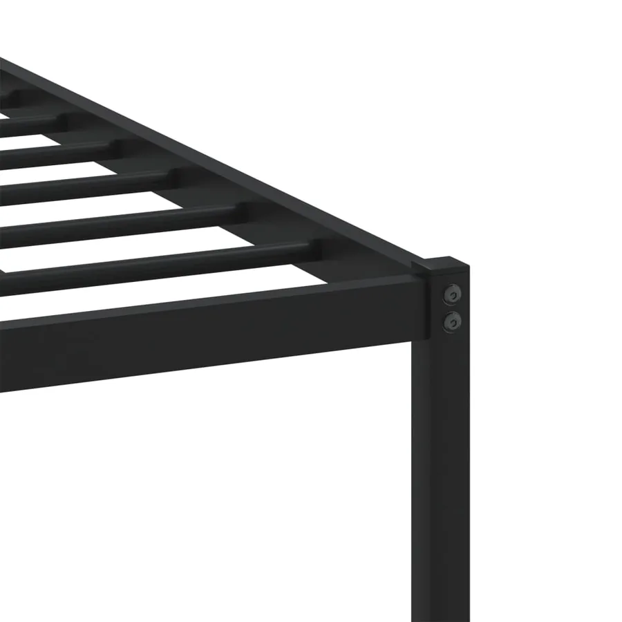 Cadre de lit en métal sans matelas chêne fumé 140x200 cm - 8