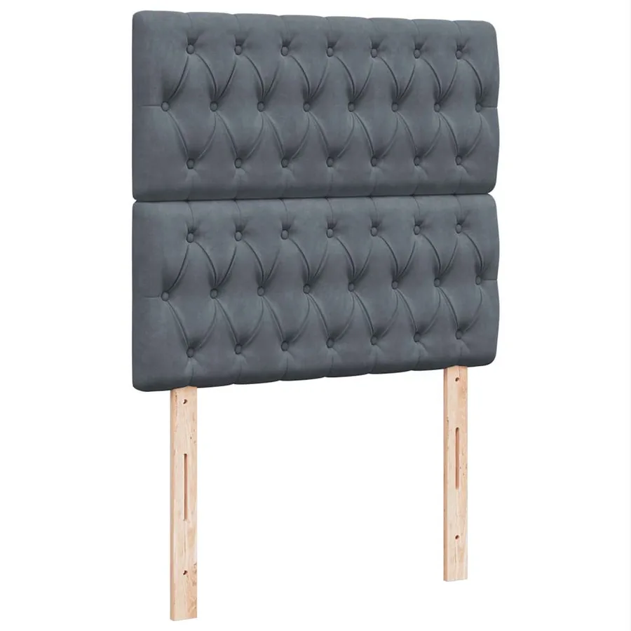 Sommier à lattes de lit avec matelas Gris foncé 100x200 cm - 8
