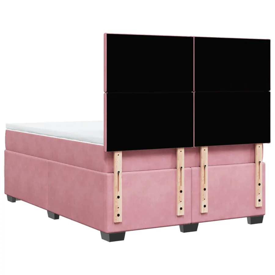 Sommier à lattes de lit avec matelas Rose 140x190 cm Velours - 12