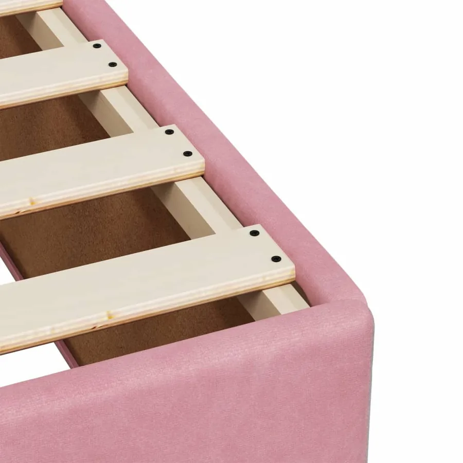 Sommier à lattes de lit avec matelas Rose 140x190 cm Velours - 11
