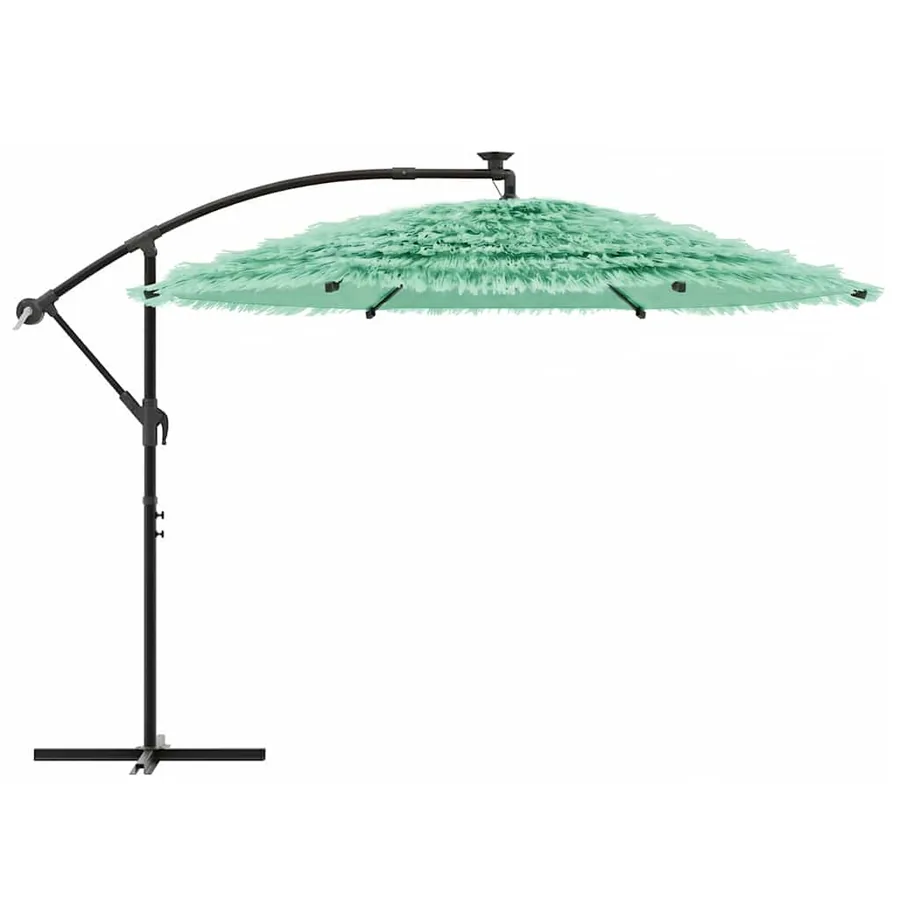 Parasol de jardin avec mât en acier vert 290x290x238 cm - 4
