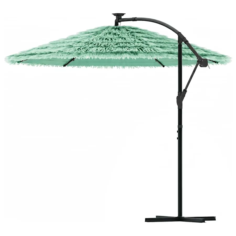 Parasol de jardin avec mât en acier vert 290x290x238 cm - 6