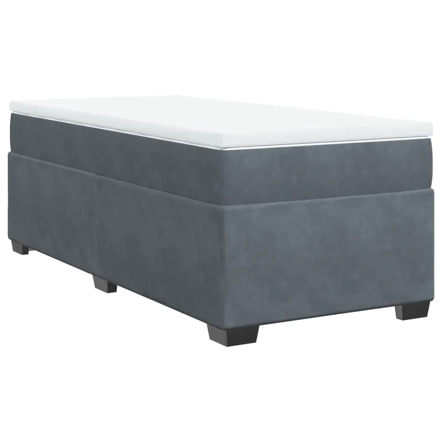 Sommier à lattes de lit avec matelas Gris foncé 100x200 cm - 2