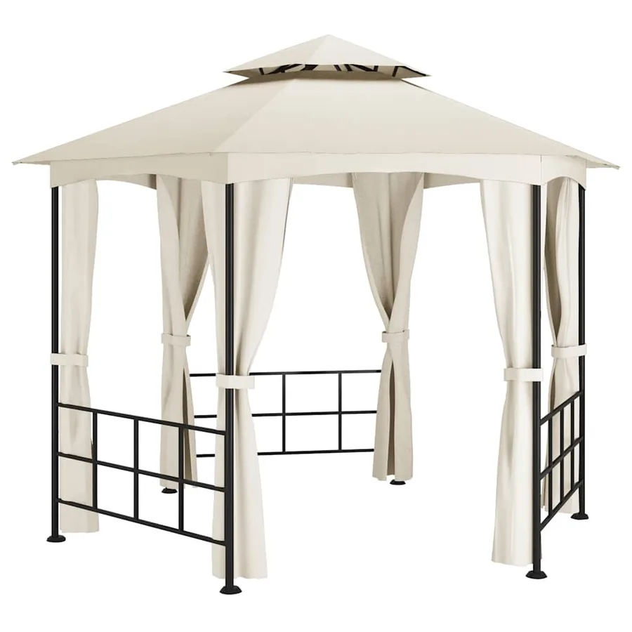 Belvédère avec parois 3,1x2,7 m Crème - 2
