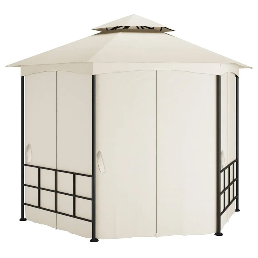 Belvédère avec parois 3,1x2,7 m Crème - 3