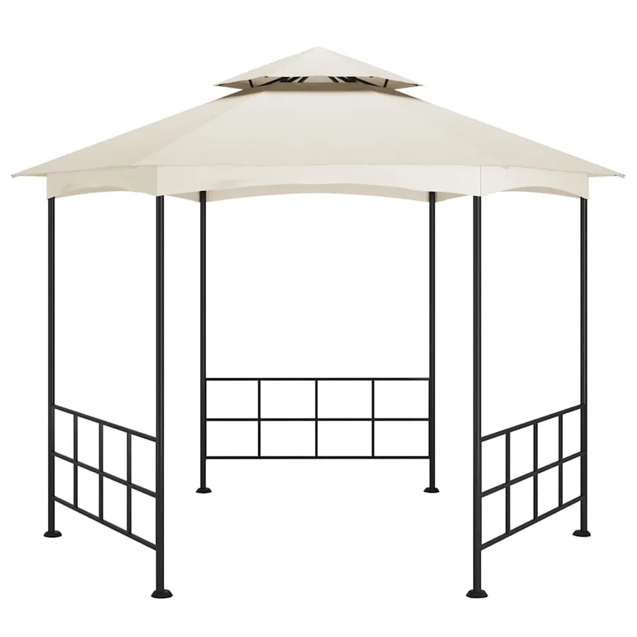 Belvédère avec parois 3,1x2,7 m Crème - 4
