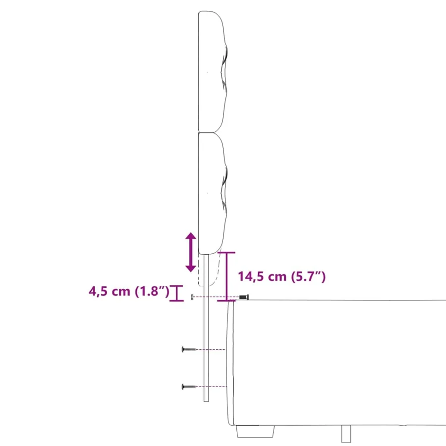 Sommier à lattes de lit avec matelas Noir 140x190 cm Velours - 14