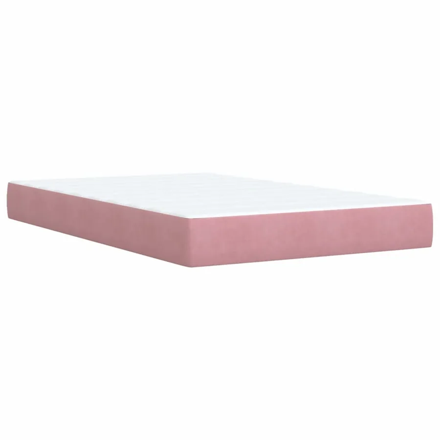 Sommier à lattes de lit avec matelas Rose 120x200 cm Velours - 9