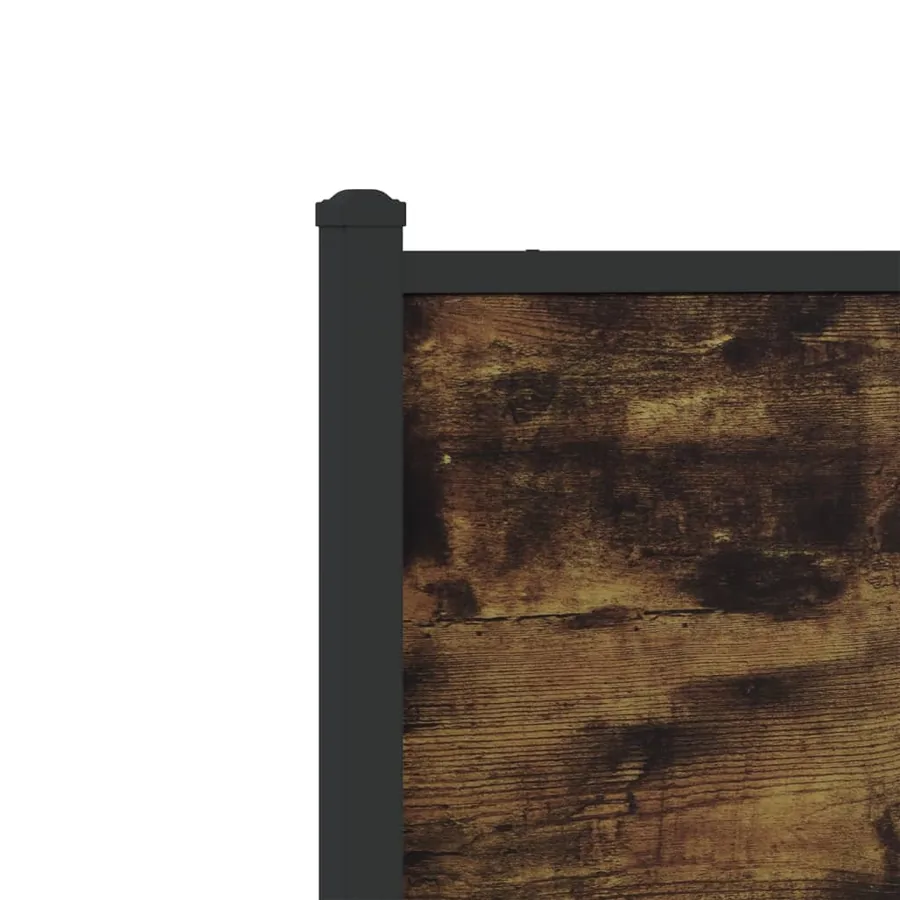 Cadre de lit en métal sans matelas chêne fumé 100x200 cm - 9