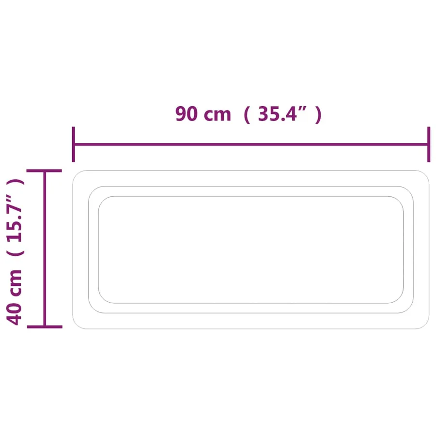 Miroir de salle de bain à LED 40x90 cm - 5