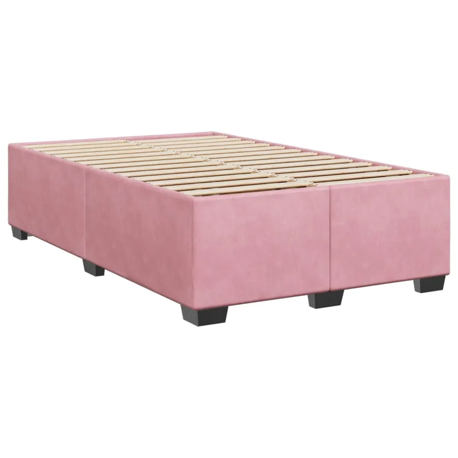 Sommier à lattes de lit avec matelas Rose 120x200 cm Velours - 5