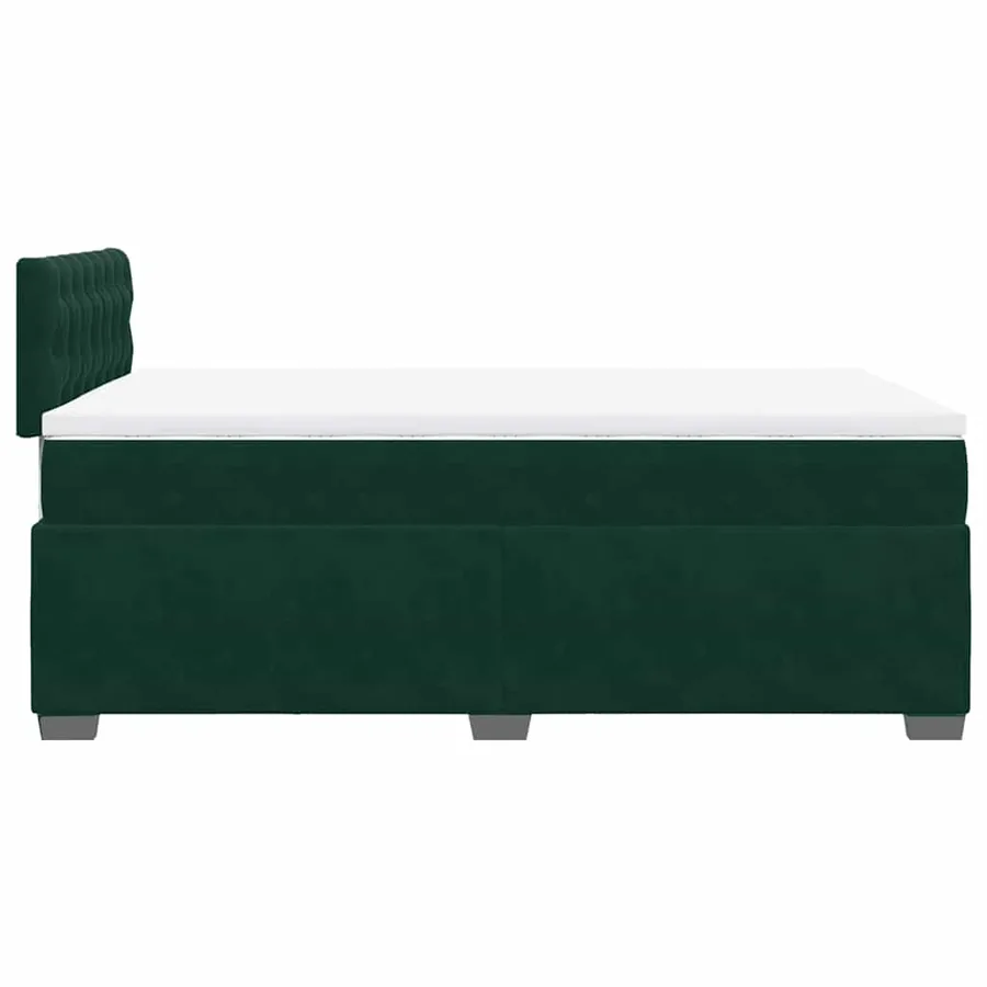 Sommier à lattes de lit et matelas Vert foncé 120x200cm Velours - 11