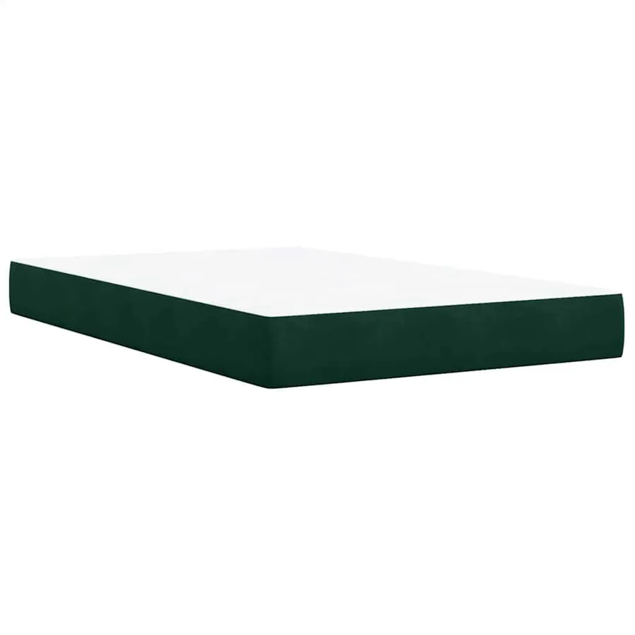 Sommier à lattes de lit et matelas Vert foncé 120x200cm Velours - 8