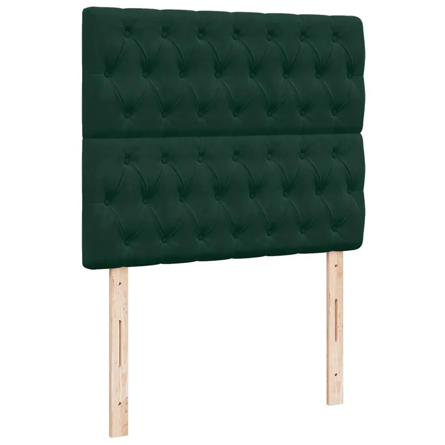 Sommier à lattes de lit et matelas Vert foncé 120x200cm Velours - 8