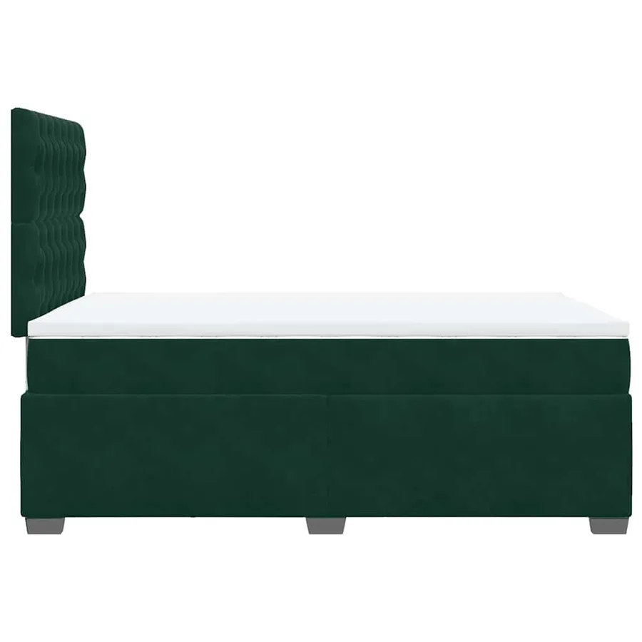 Sommier à lattes de lit et matelas Vert foncé 120x200cm Velours - 9
