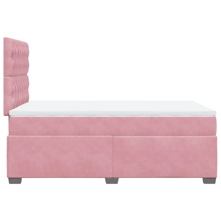 Sommier à lattes de lit avec matelas Rose 120x200 cm Velours - 9