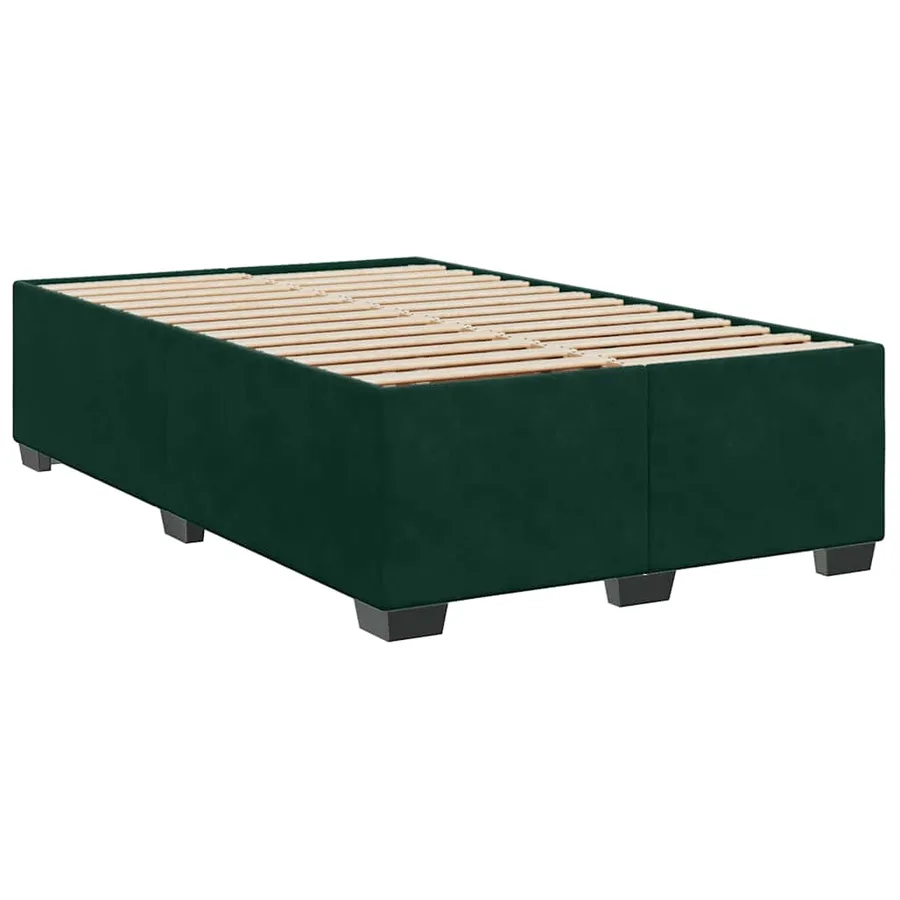 Sommier à lattes de lit et matelas Vert foncé 120x200cm Velours - 5