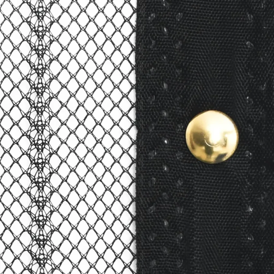 Rideau de porte contre insectes 210x100cm 2 pcs magnétique noir - 4