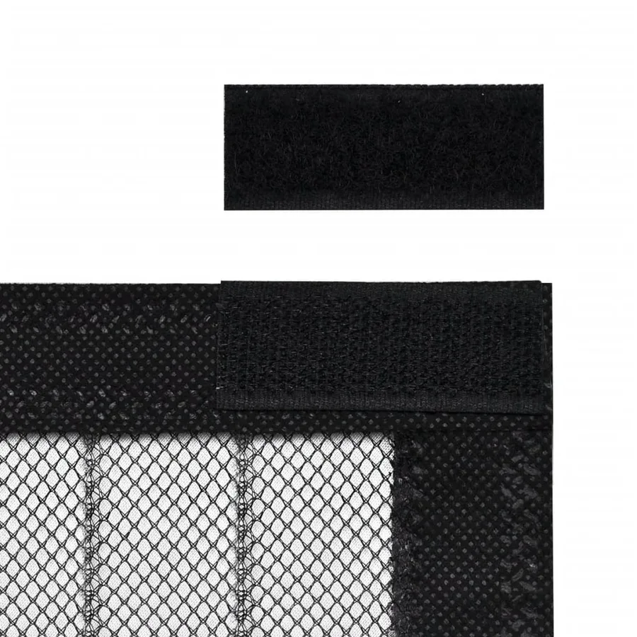 Rideau de porte contre insectes 210x100cm 2 pcs magnétique noir - 5