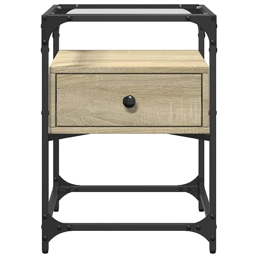 Table de chevet chêne sonoma 40x40x55 cm bois d’ingénierie - 4
