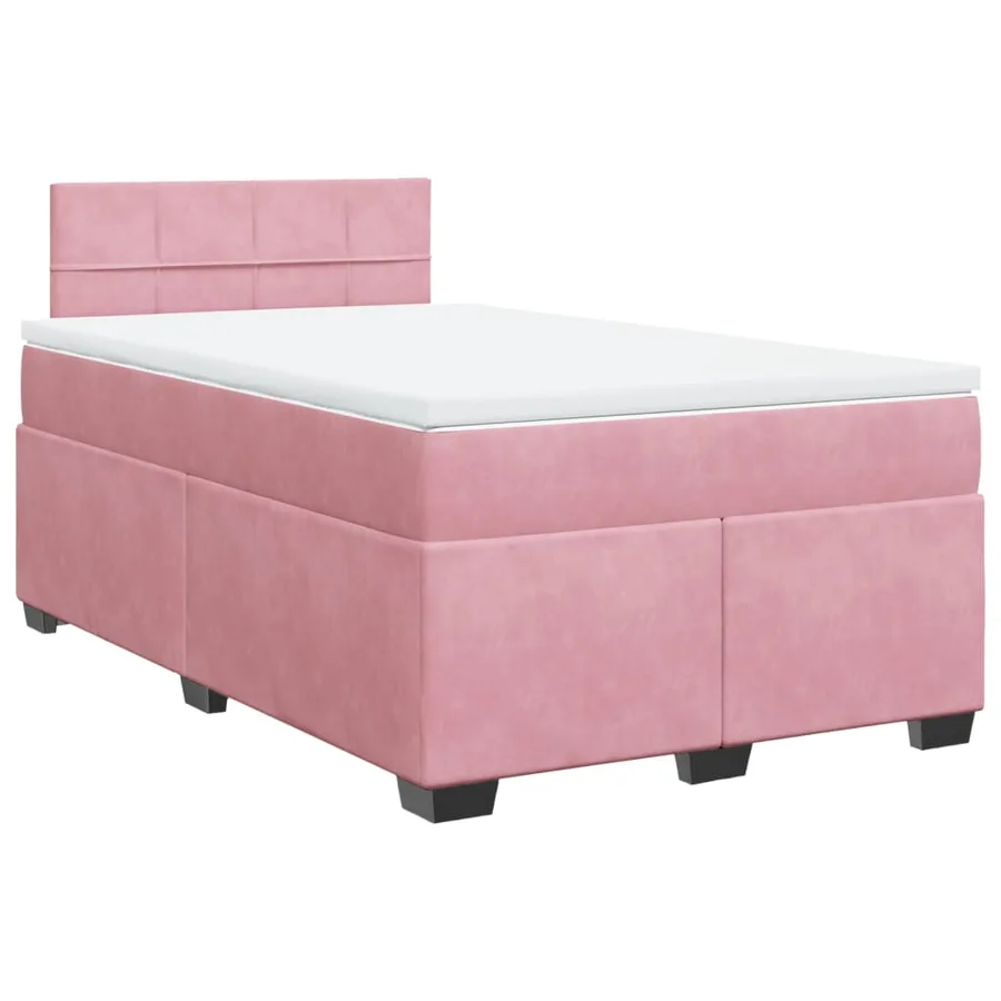 Sommier à lattes de lit avec matelas Rose 120x200 cm Velours - 3