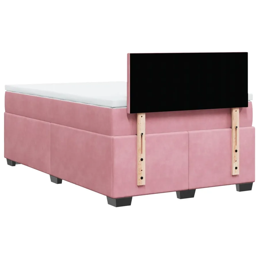 Sommier à lattes de lit avec matelas Rose 120x200 cm Velours - 10