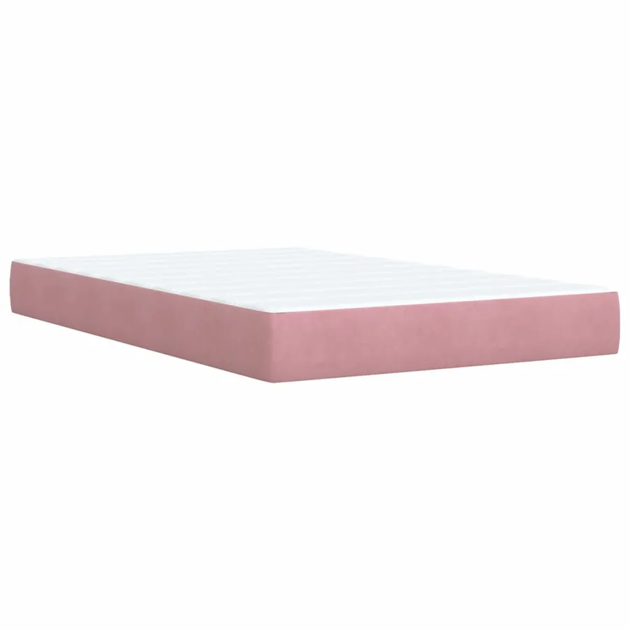 Sommier à lattes de lit avec matelas Rose 120x200 cm Velours - 6
